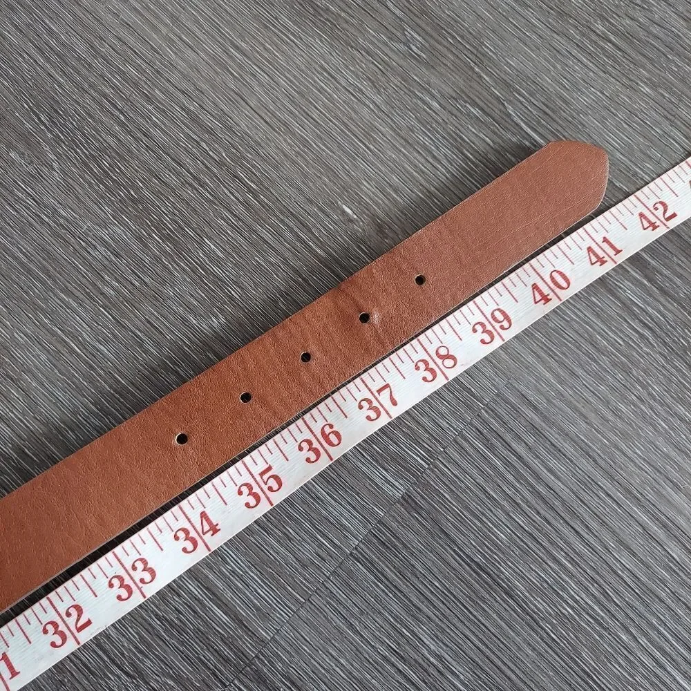 Relic Brown Faux Leather Belt Size Large